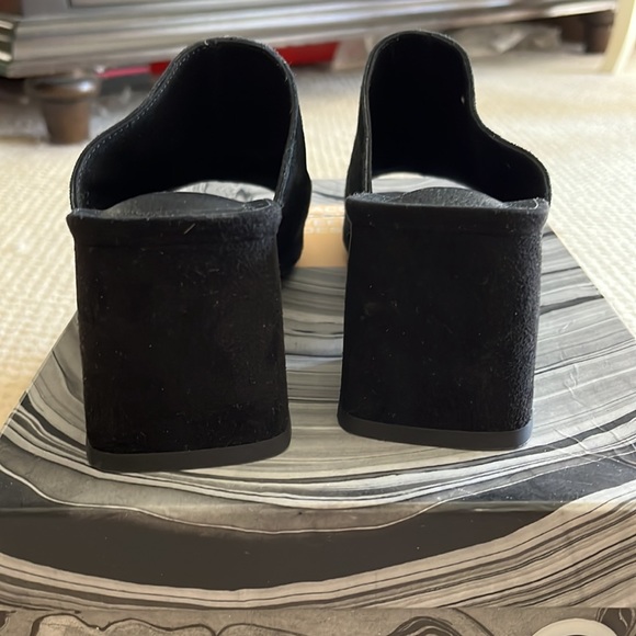 Jeffrey Campbell Perpetua black suede slide chunky heals - Picture 3 of 6